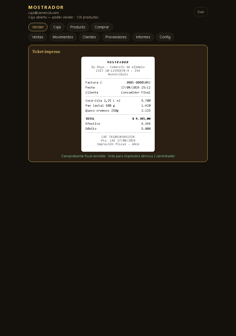 Ticket fiscal con CAE